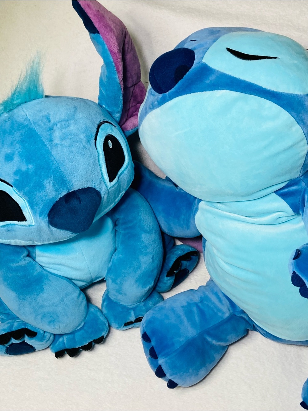 20” Disney Cuddleez Stitch Plush Sleeping Lilo & Stitch Plush + Sitting Stitch